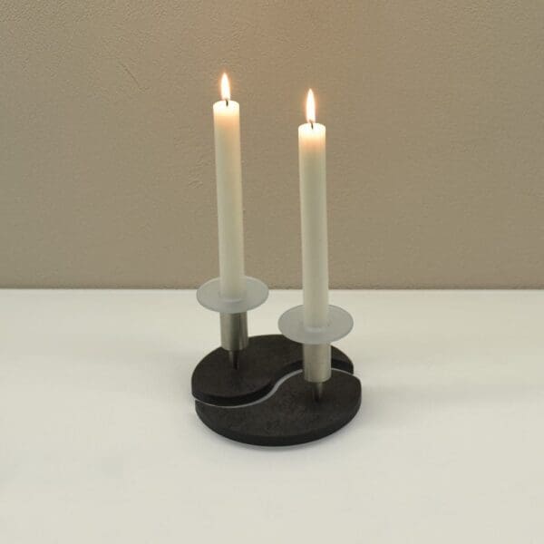 Kerzenständer YIN-YANG 2-flammig 9cm